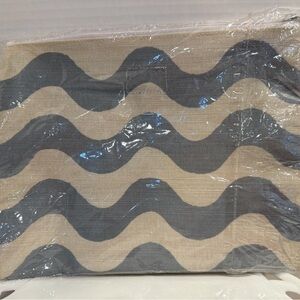 Mud pie carry all Wave Juco clutch zipper top NWT